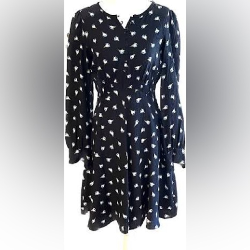 Rebecca Taylor - Long Sleeve Bridgette Dress 100% silk Size 12